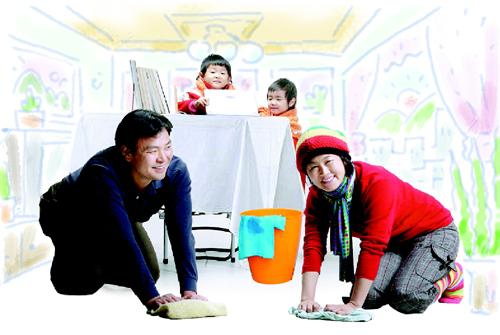 중앙일보 문화면 인터뷰 기사에 실린 가족사진
