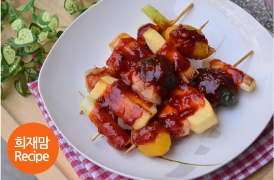 명절 후 남은 송편으로 만든 송편연어꼬치~