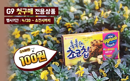 100원에 초코칩 쿠키 득템했어용ㅋㅋ