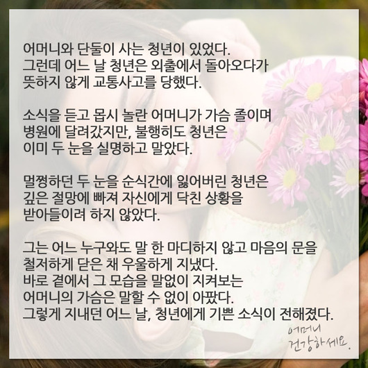 어머니의 한쪽 눈
