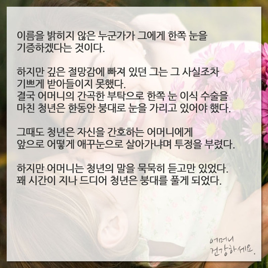 어머니의 한쪽 눈