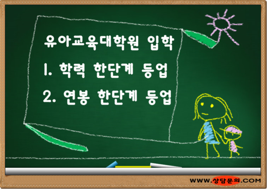 3년제 유아교육과 졸업 후, 유아교육대학원 입학을 희망하는 이유