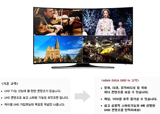 UHD tv 비싼 거 사지 말고 올레 UHD tv 쓰세요