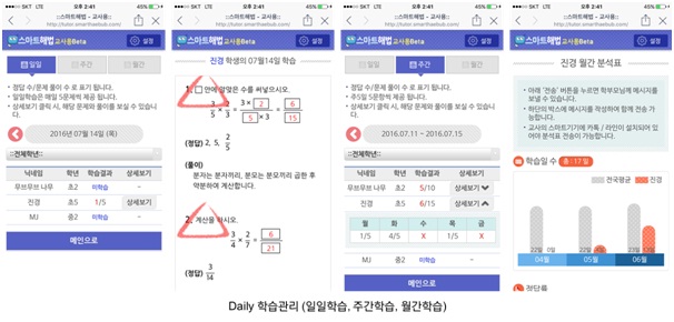 학생관리, 학원운영스마트해법교사용서비스이용방법