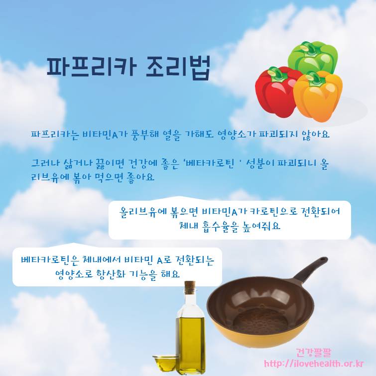 파프리카, 색깔별 영양소