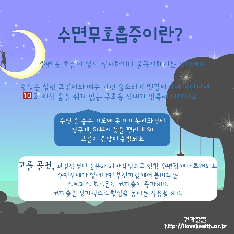 코골이 심하면 수면무호흡증 의심해 보세요