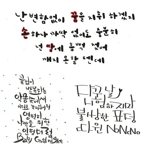 드림캐쳐 수아, 캘리그..