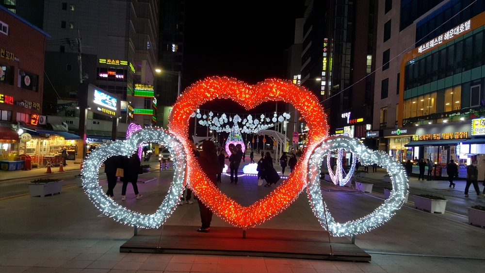 해운대 바닷가 빛축제