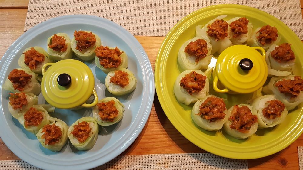 참치쌈장과 양배추롤밥