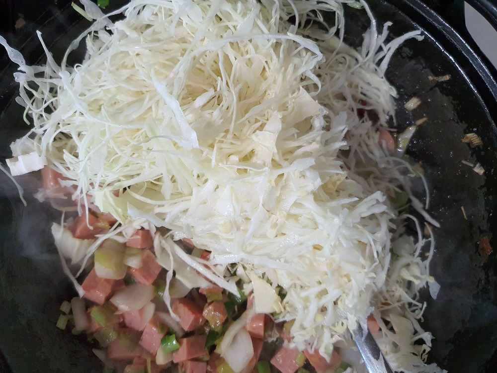 양배추 스팸 덮밥