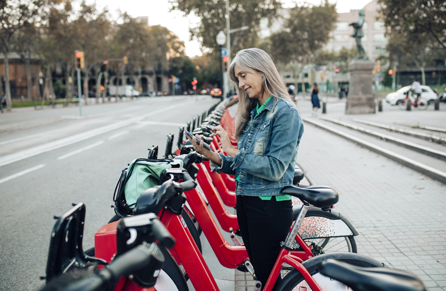 전기 자전거 바로 치우..